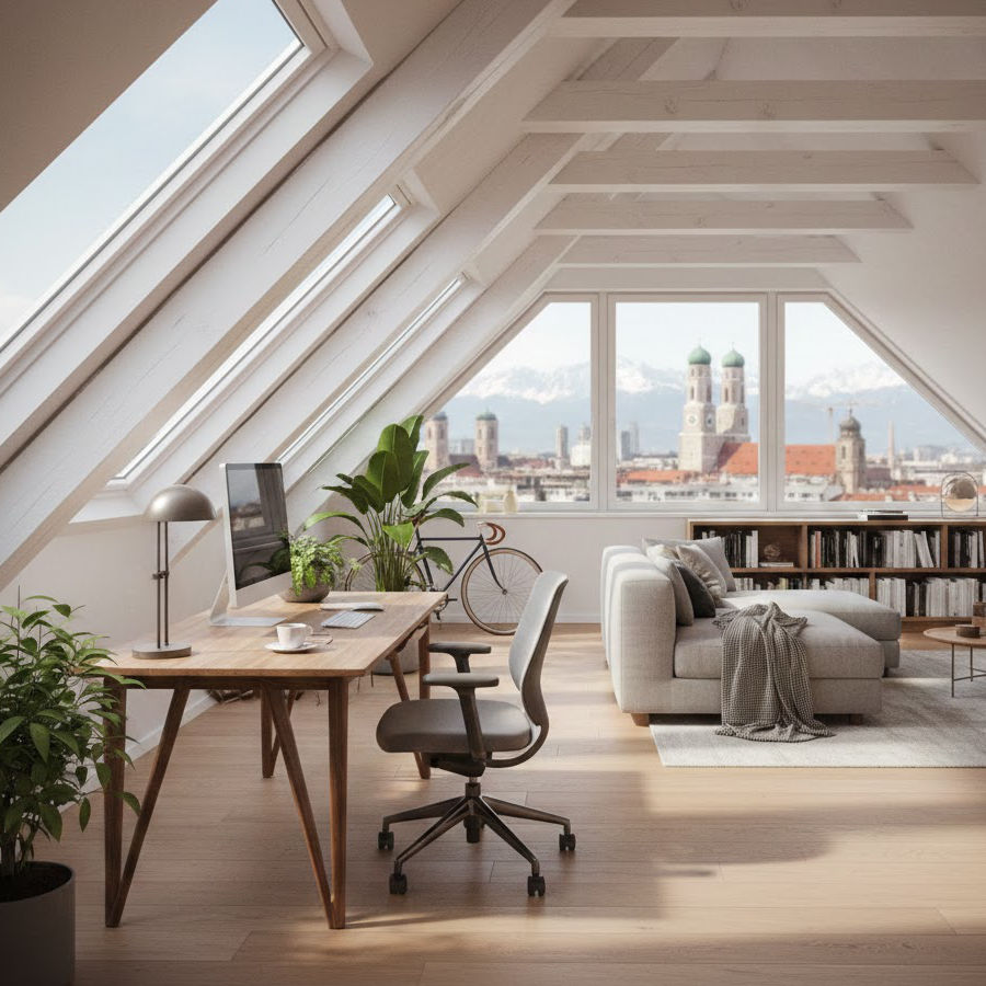 Möbliertes Wohnen München – 2026 beliebt mit Homeoffice Ecke
